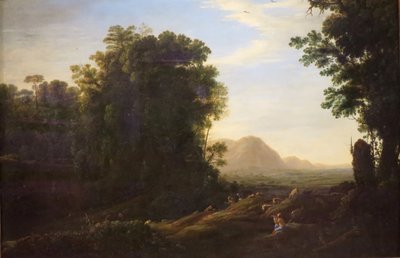 Paisaje con un pastor tocando la flauta de Claude Lorrain